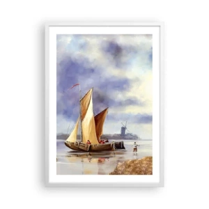 Poster în ramă albă - Întoarcerea marinarilor - 50x70 cm