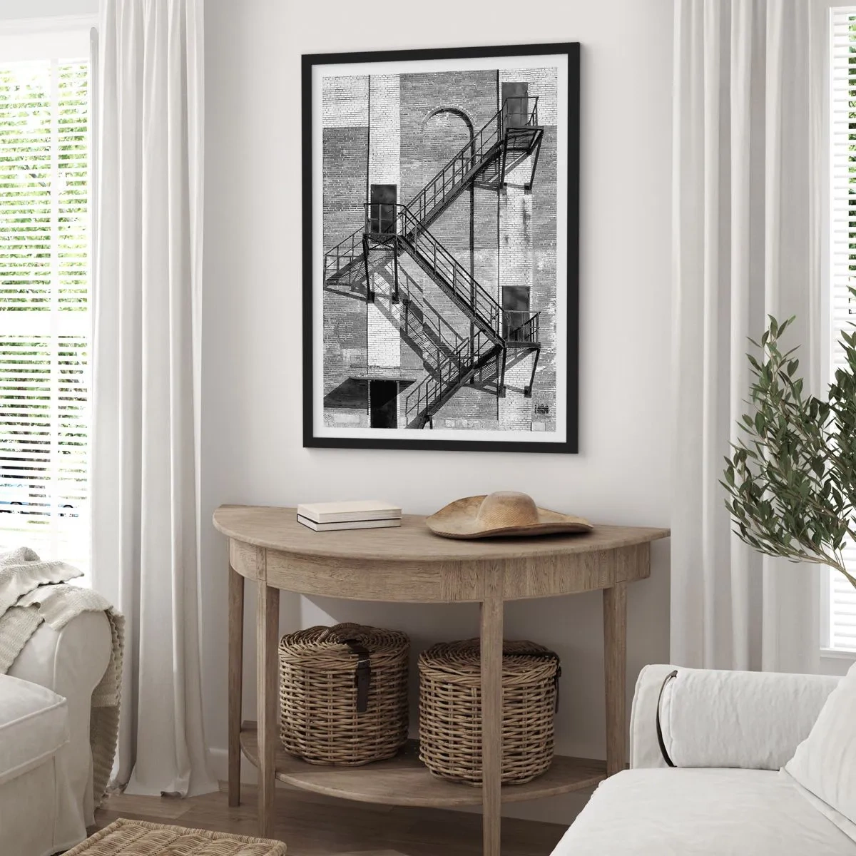 Poster în ramă neagră - Stil industrial - 50x70cm - Stil industrial - Decorațiune modernă pentru perete pentru living și dormitor ARTTOR