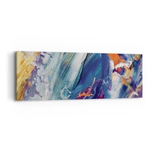 Tablou pe pânză - Confuzie de culori - 90x30 cm