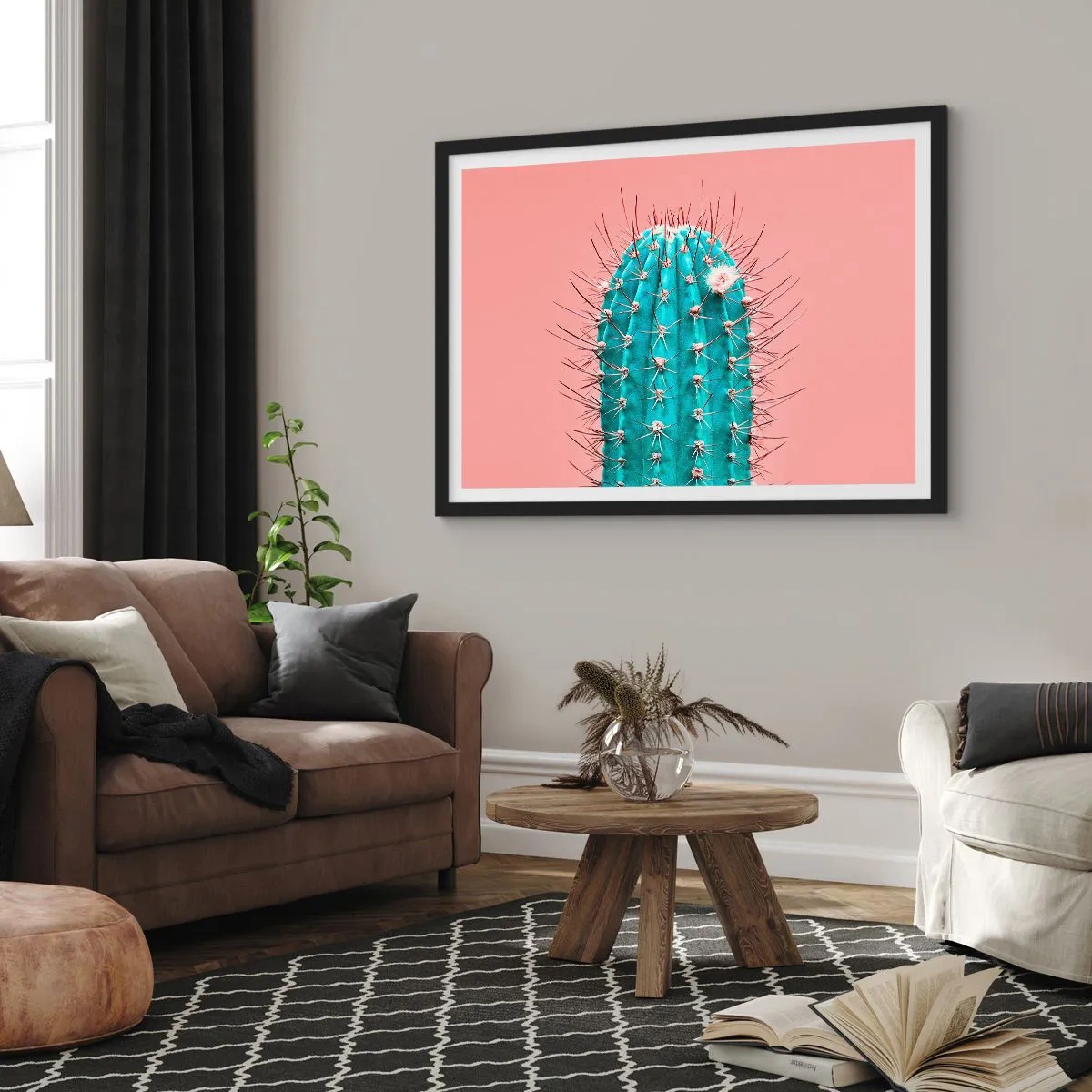 Poster în ramă neagră - Doar privește - 70x50 cm