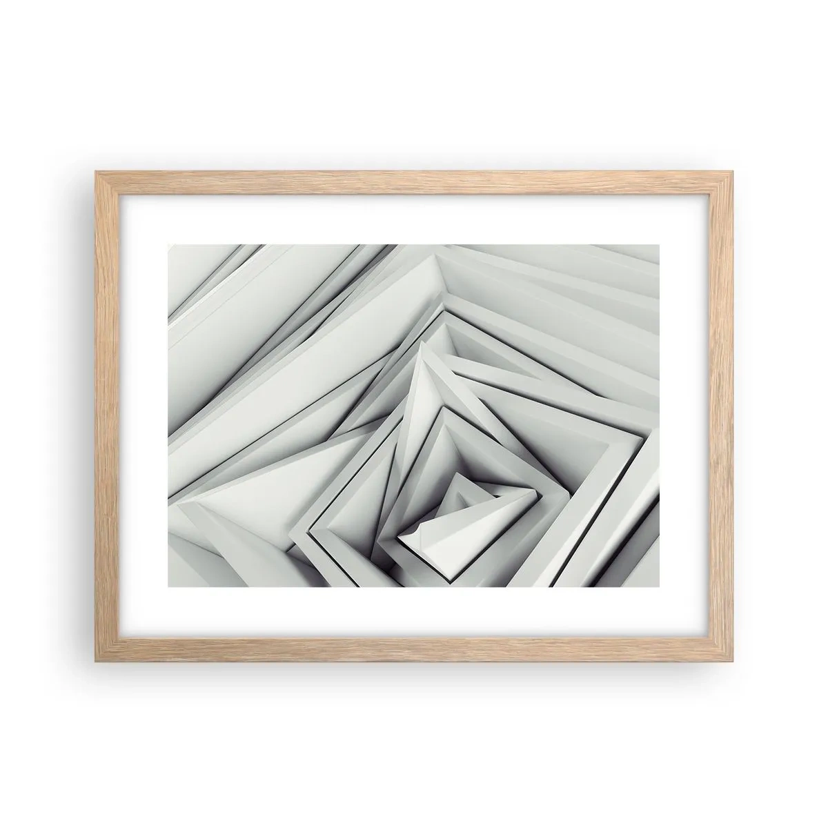 Poster în ramă de stejar deschis - Muguri cu unghiuri ascuțite - 40x30 cm