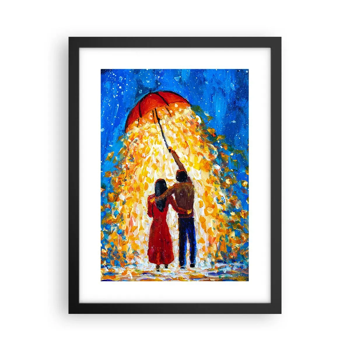 Poster în ramă neagră - Magia unei seri ploioase? - 30x40 cm