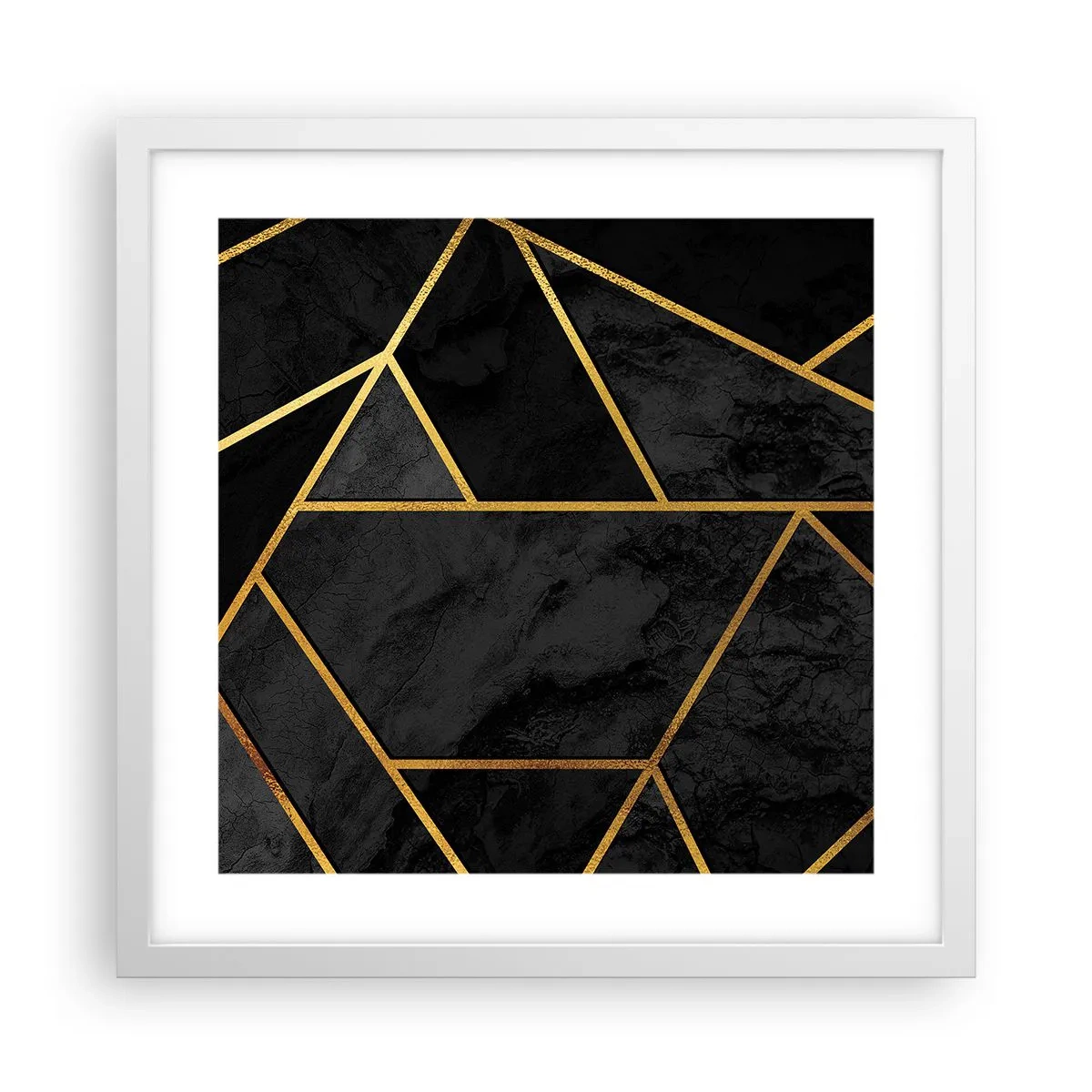 Poster în ramă albă - Întuneric și lumină - 40x40 cm