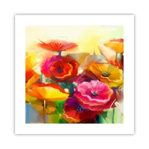 Poster - Nu numai roșu - 40x40 cm