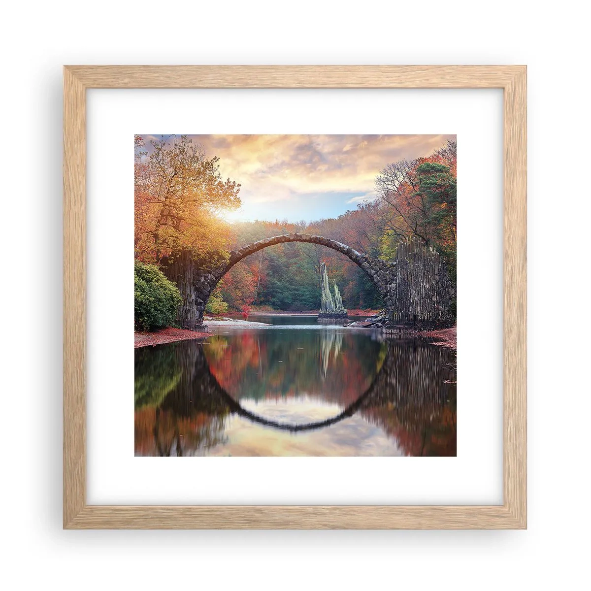 Poster în ramă de stejar deschis - De cealaltă parte a oglinzii - 30x30 cm