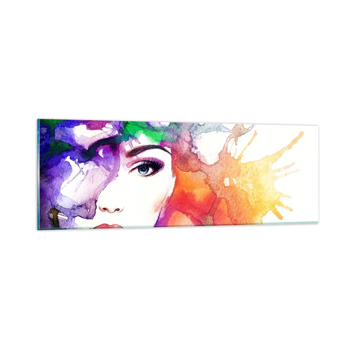 Tablou pe sticlă - Cu capul în nori - 90x30 cm