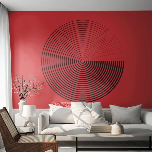 Tapet Premium Sand - Mișcare circulară - Minimalism, roată, Linii - 100x70 cm