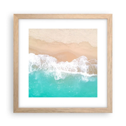 Poster în ramă de stejar deschis - Atingere mângâietoare - 30x30 cm