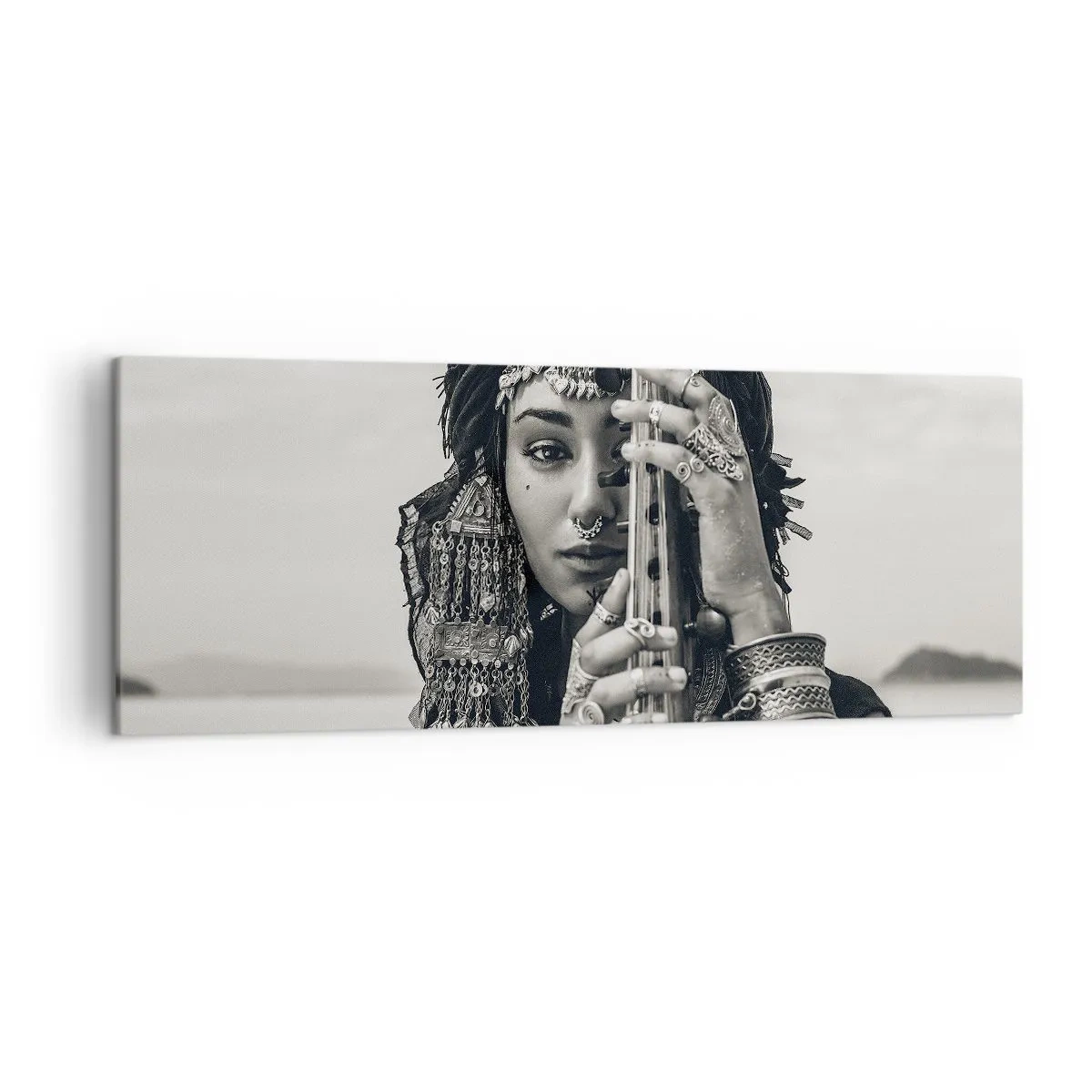 Tablou pe pânză - Muzica orientală în sine - 140x50 cm