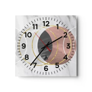 Ceas de perete - Ceas pe sticlă - Muzica sferelor - 30x30 cm