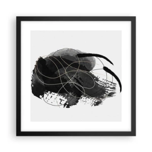 Poster în ramă neagră - Provenit din negru - 40x40 cm