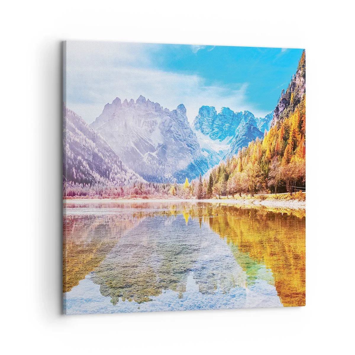 Tablou pe pânză - Iar în munți începe toamna - 50x50 cm