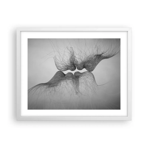 Poster în ramă albă - Sărutul vântului - 50x40 cm