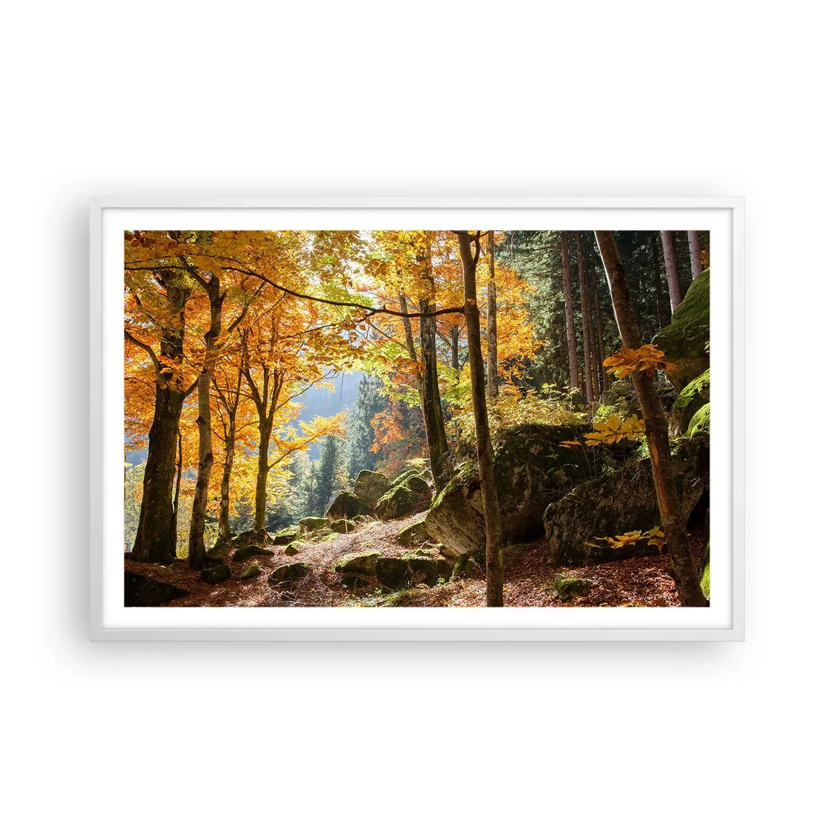 Poster în ramă albă - Timp de relaxare - 91x61 cm