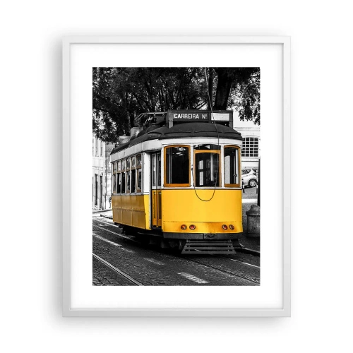 Poster în ramă albă - Sună fado în fundal - 40x50 cm