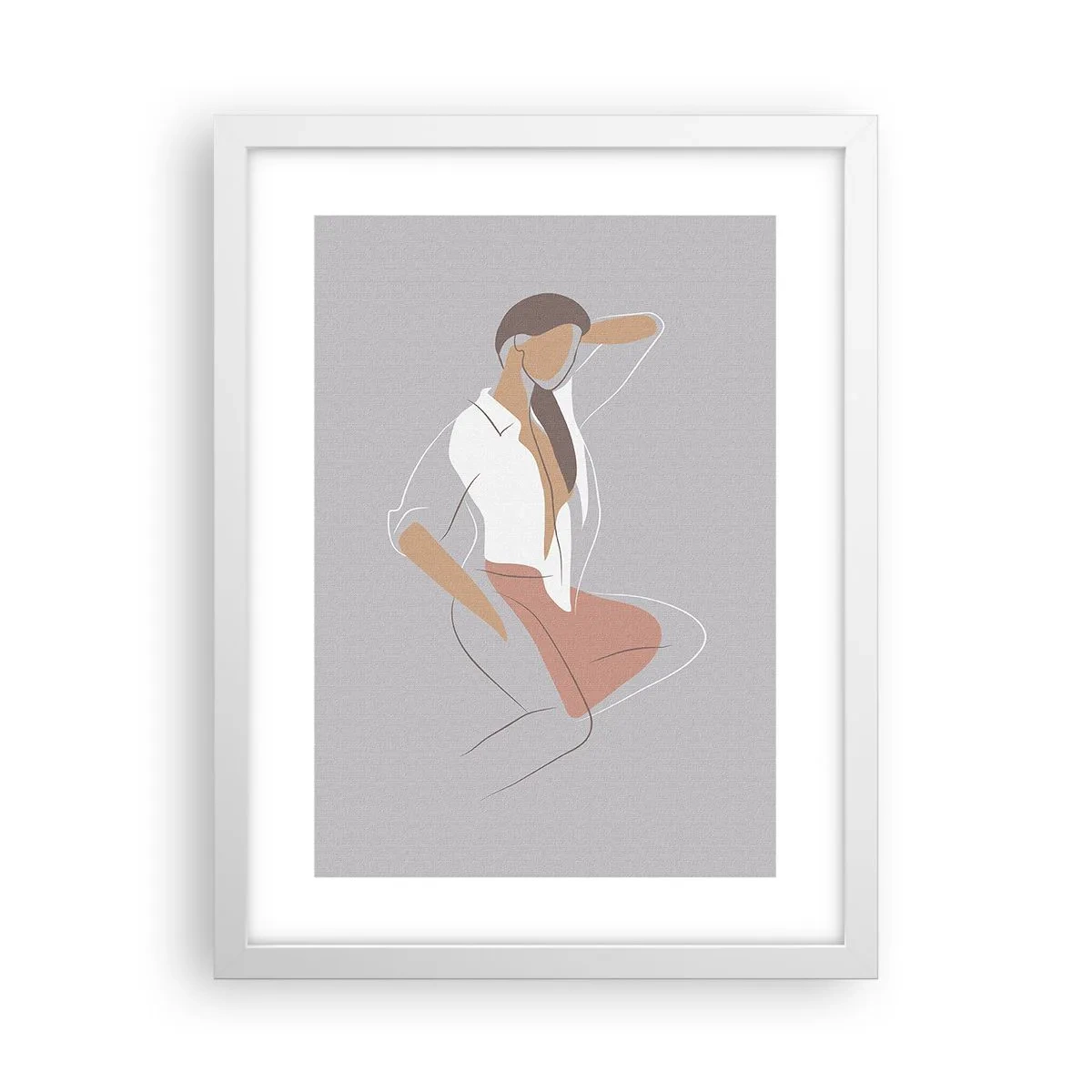 Poster în ramă albă - Schiță de farmec - 30x40 cm