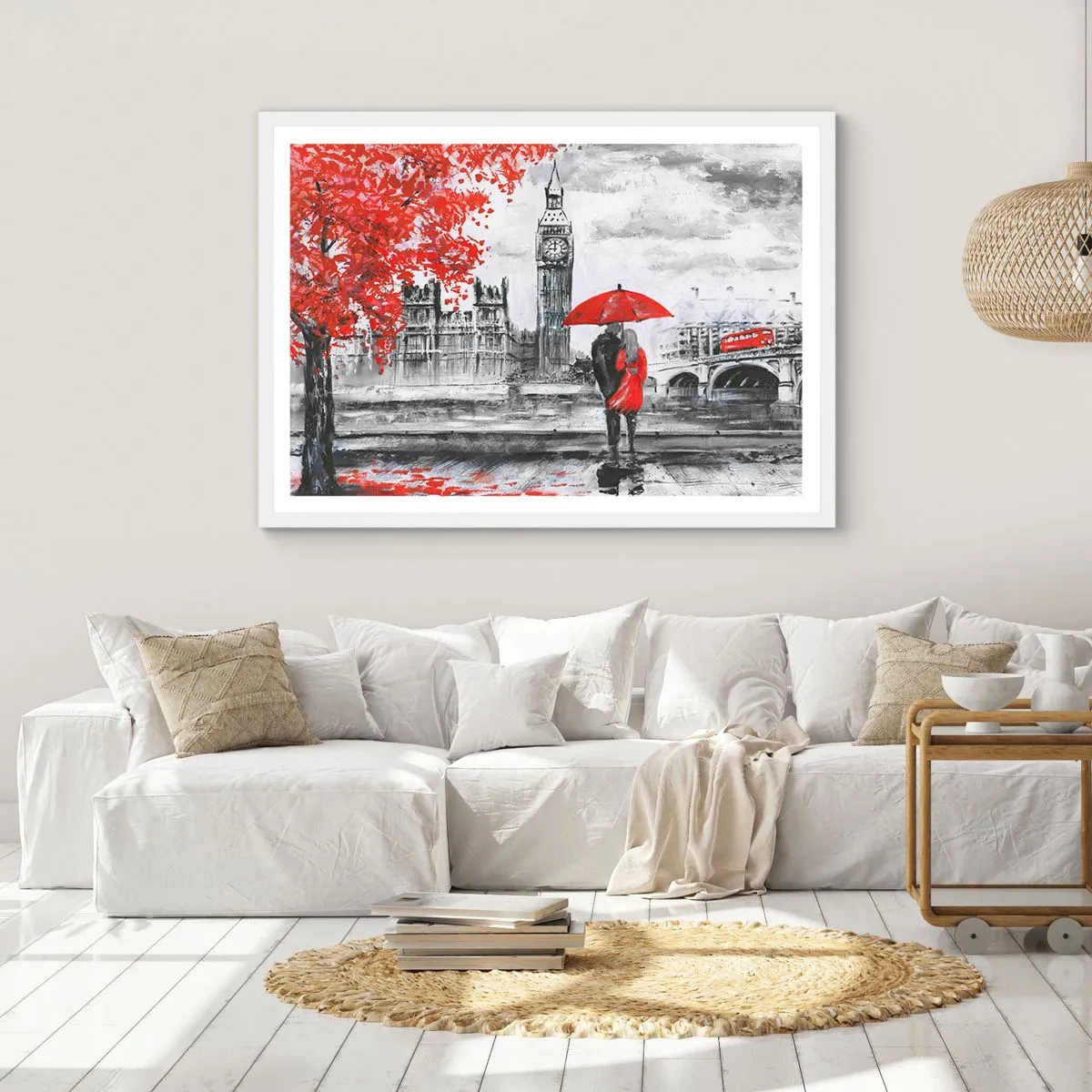 Poster în ramă albă - Îndrăgostit de Londra - 40x30 cm