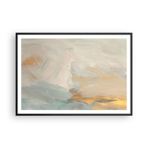 Poster în ramă neagră - Abstracție - lumea blândeții - 100x70 cm