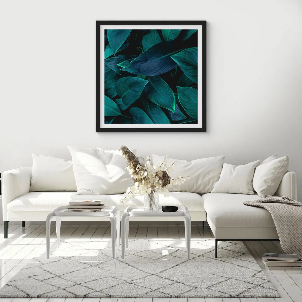 Poster în ramă neagră - Verdeața în sine - 60x60 cm