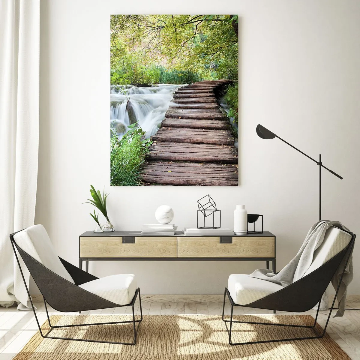 Tablou pe sticlă - Nu este deloc o apă liniștită - 50x70 cm