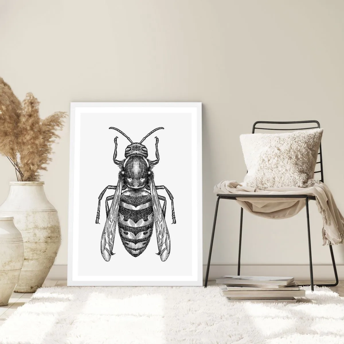 Poster în ramă albă - De pe o planetă de insecte - 40x50 cm