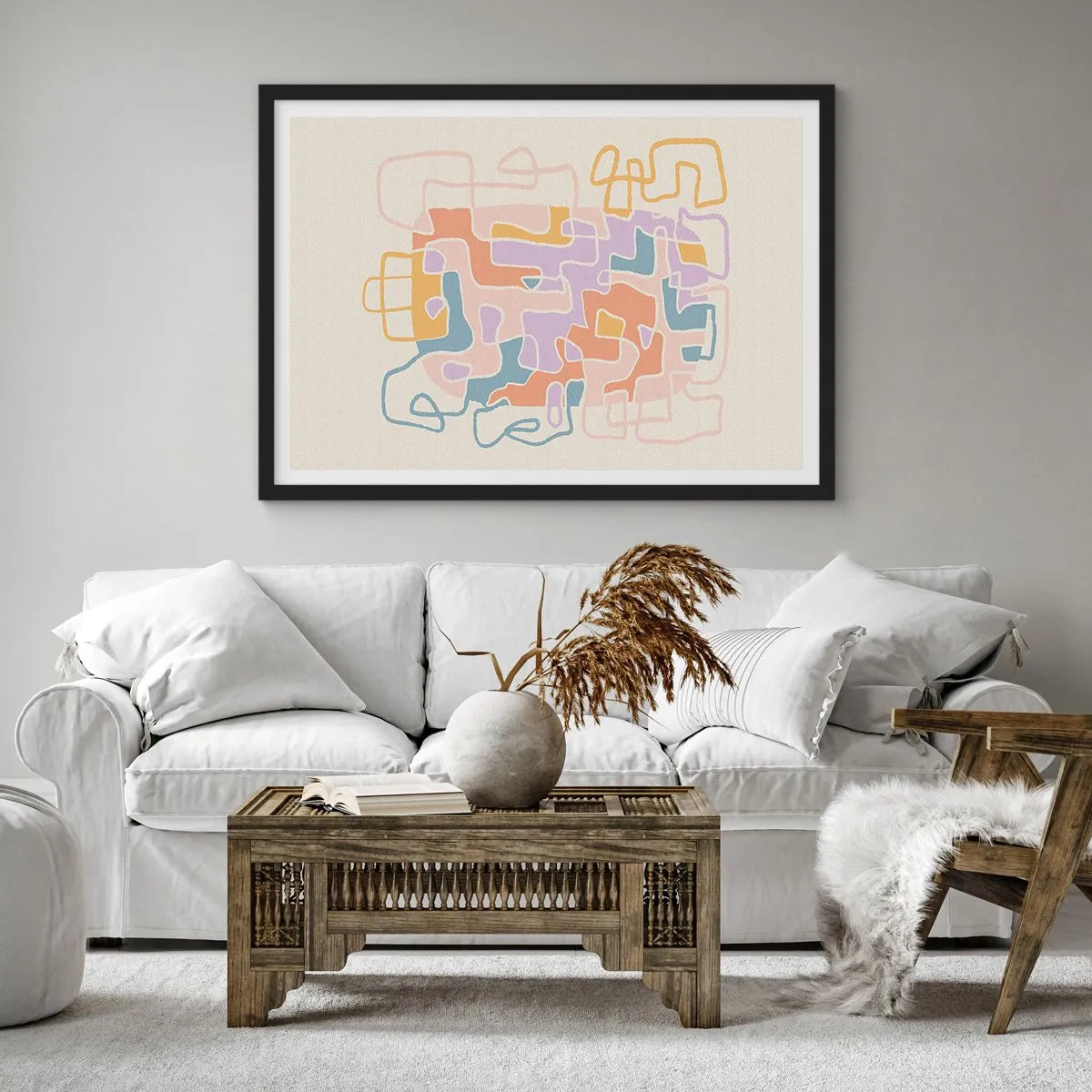 Poster în ramă neagră - Labirintul - o aventură plină de bucurie - 70x50 cm