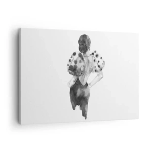 Tablou pe pânză Canvas - Ilustrație minimalistă în acuarelă a unei femei - 70x50cm - A trecut chiar pe lângă noi - Decorațiune modernă pentru perete pentru living și dormitor ARTTOR