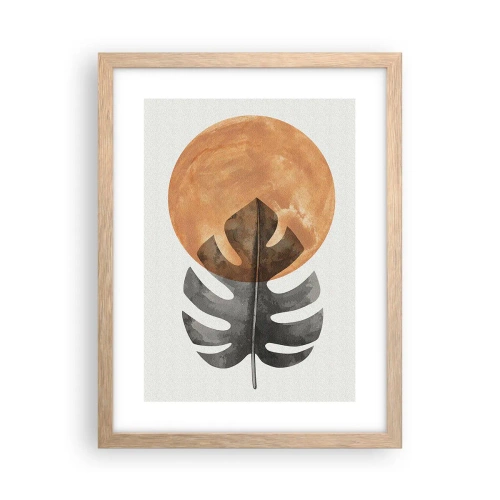 Poster în ramă de stejar deschis - Doar soarele - 30x40 cm