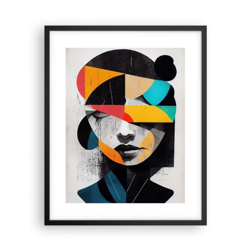 Poster în ramă neagră - Portret intern multicolor - 40x50 cm