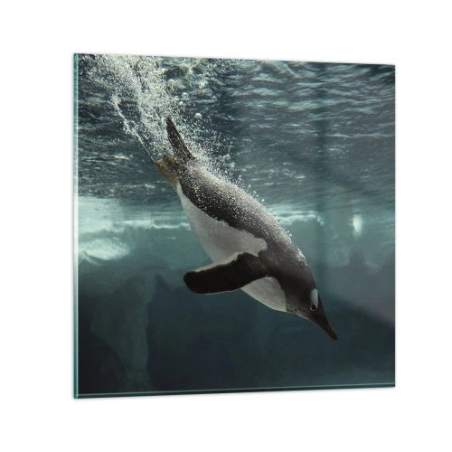 Tablou pe sticlă - Bun venit în lumea mea - 50x50 cm