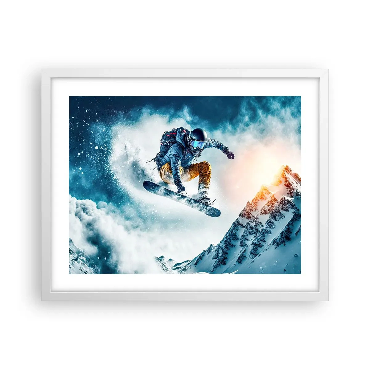 Poster în ramă albă - Emoții extreme - 50x40 cm