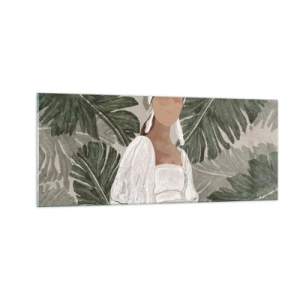 Tablou pe sticlă - Portret exotic - 100x40 cm