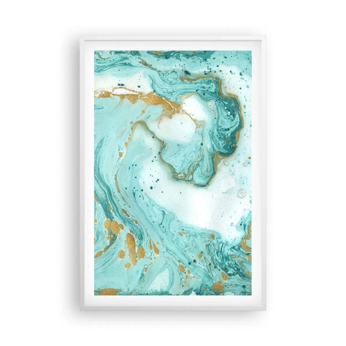 Poster în ramă albă - Sub marele val al perioadei Edo - 61x91 cm