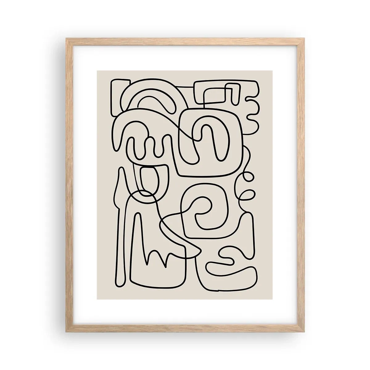 Poster în ramă de stejar deschis - Pe traseu - 40x50 cm