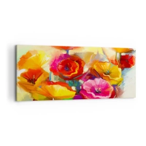 Tablou pe pânză - Nu numai roșu - 100x40 cm