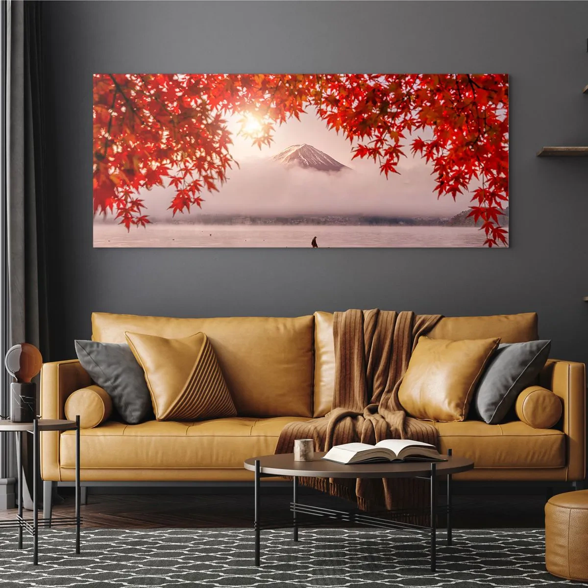 Tablou pe sticlă - În stil japonez - 100x40 cm