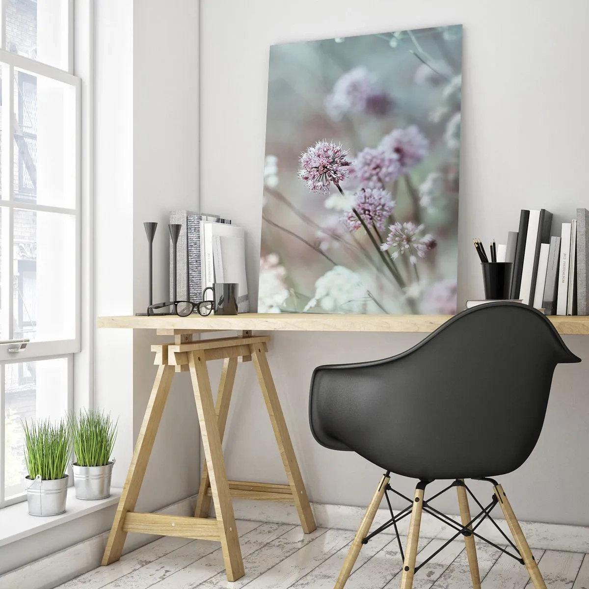 Tablou pe sticlă - Ierburi dulci filigranate - 50x70 cm
