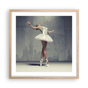 Poster în ramă de stejar deschis - Ușoară ca o pasăre - 50x50 cm