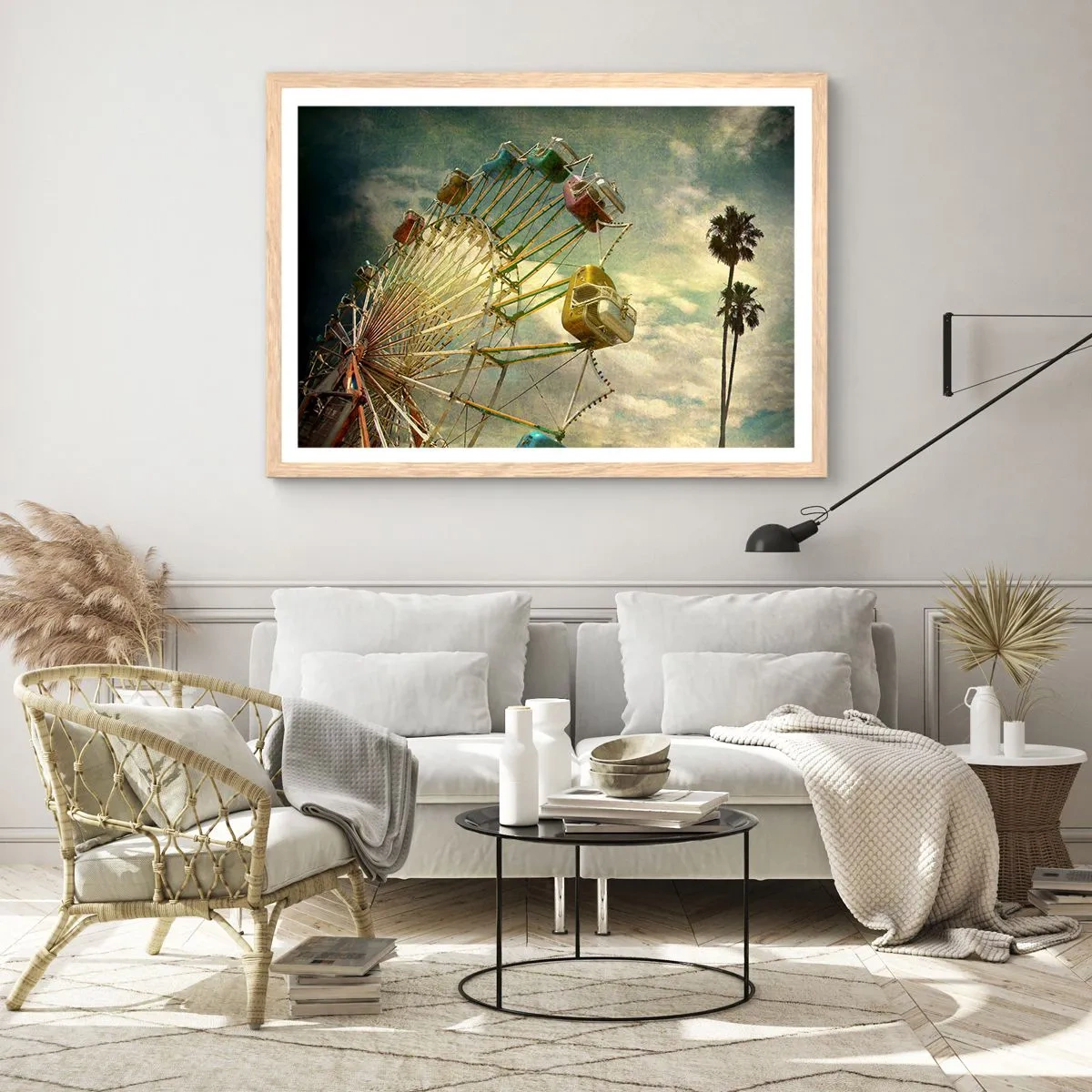 Poster în ramă de stejar deschis - Hai la distracție… - 50x40 cm