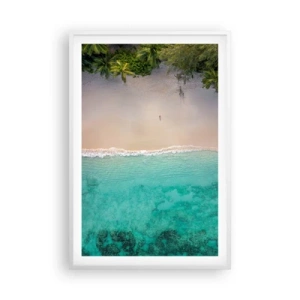 Poster în ramă albă - Plaja din paradis - 61x91 cm