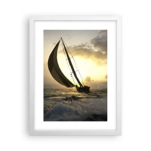 Poster în ramă albă - Vânt în jos și în sus - 30x40 cm