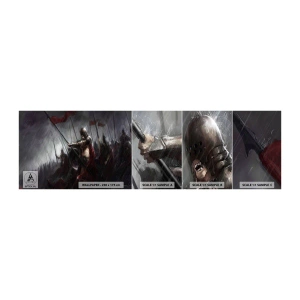 Mostră de Tapet Standard Eco - Trecătorule, spune-i Spartei.. - Cavaler în armură, Armată, Abstracția - 100x30 cm