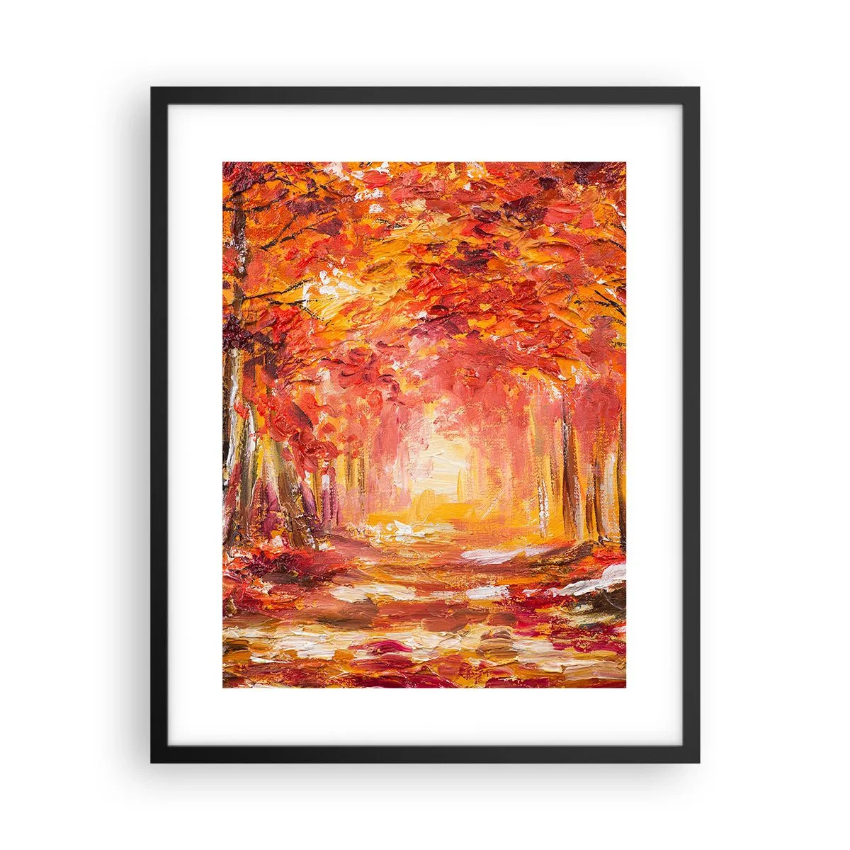 Poster în ramă neagră - Pădurea de cupru - 40x50 cm