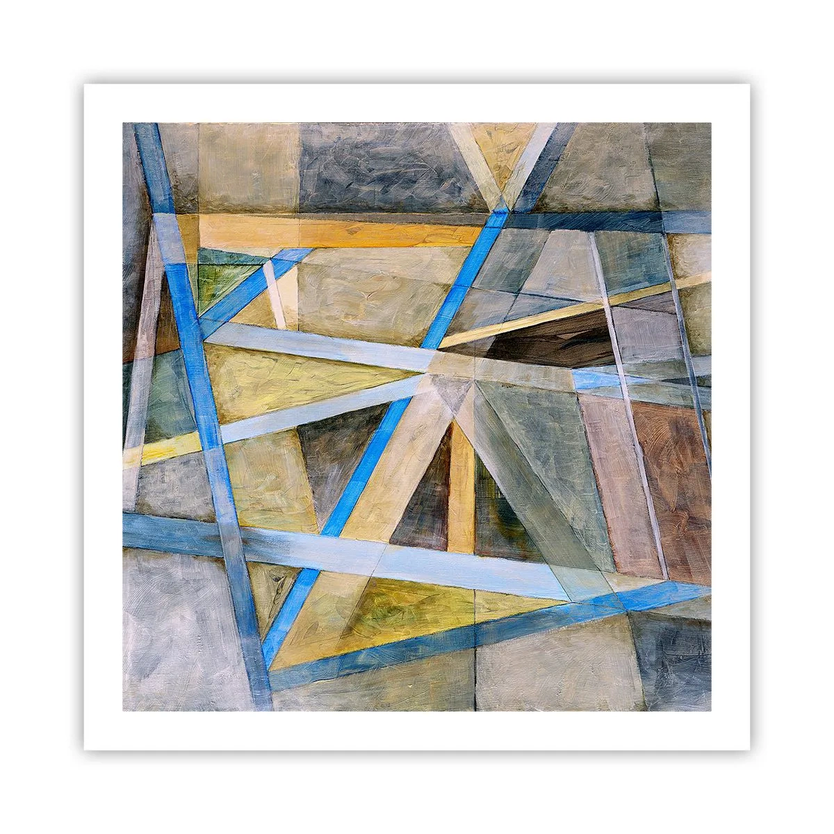 Poster - Drept sau de-a curmezișul? - 60x60 cm