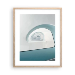 Poster în ramă de stejar deschis - Până la fundul albastrului - 40x50 cm