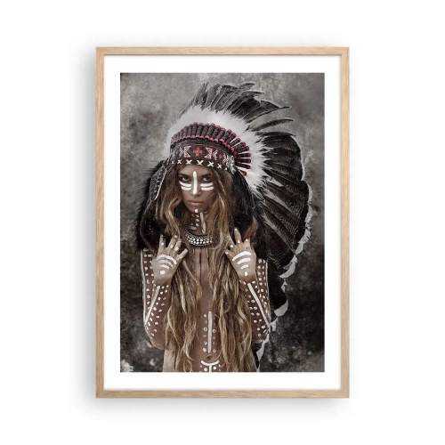 Poster în ramă de stejar deschis - Secretul puterii tribale - 50x70 cm