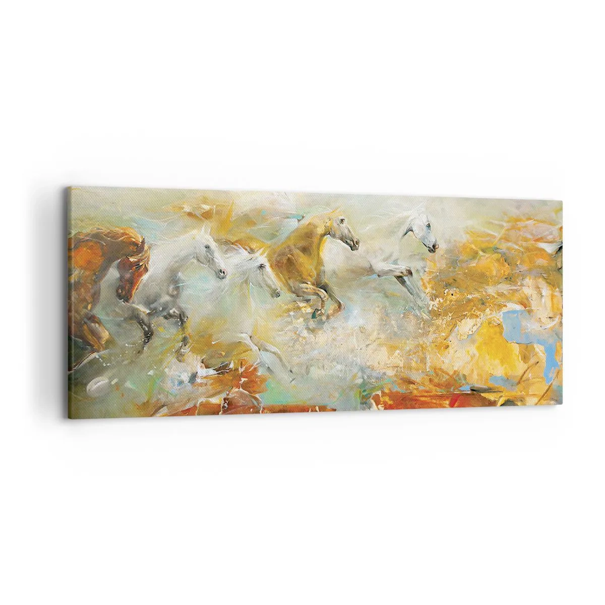 Tablou pe pânză - Galopând prin lumină - 120x50 cm