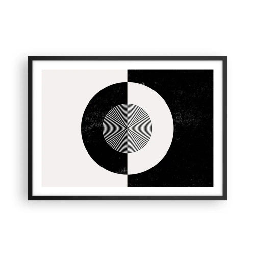 Poster în ramă neagră - Armonie în alb și negru - 70x50 cm