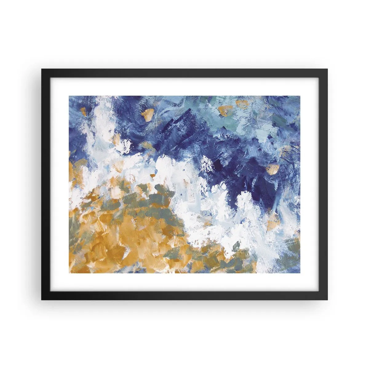 Poster în ramă neagră - Dansul elementelor - 50x40 cm