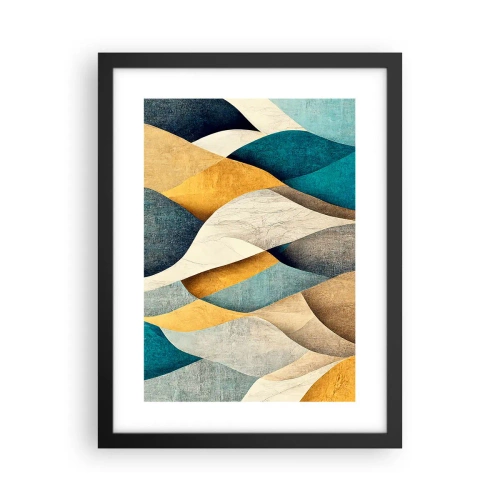 Poster în ramă neagră - Ritm și ondulare - 30x40 cm